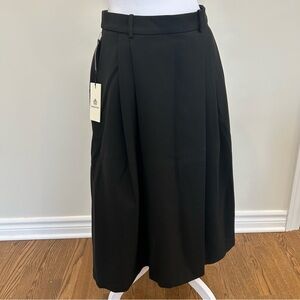 Babaton Aritzia Long Prairie Skirt Pleated Skirt Black Size 6